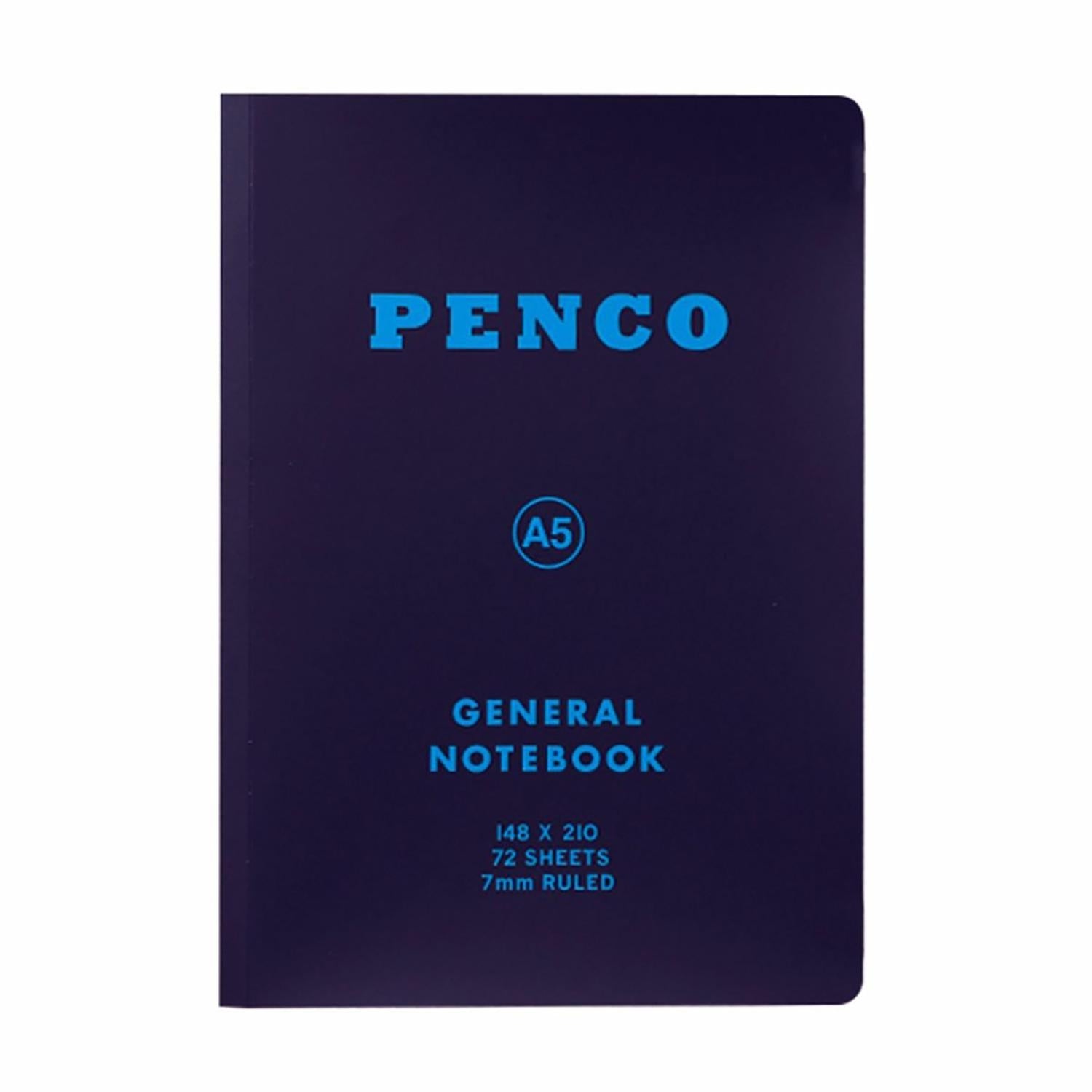 Soft PP Notebook A5 Ruled Navy