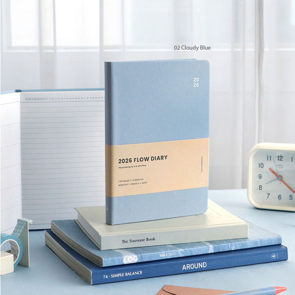 Flow Diary 2026 Cloudy Blue