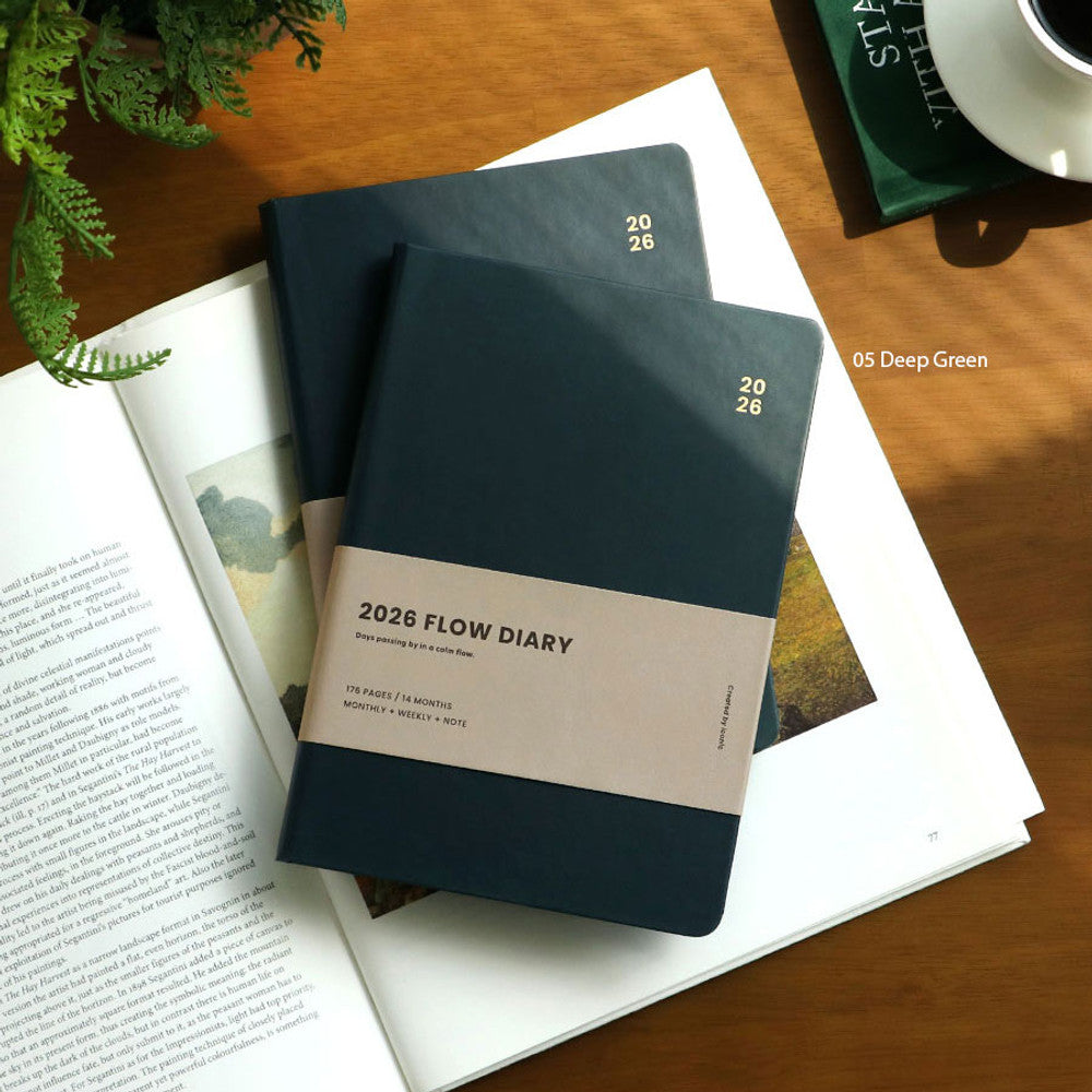 Flow Diary 2026 Deep Green
