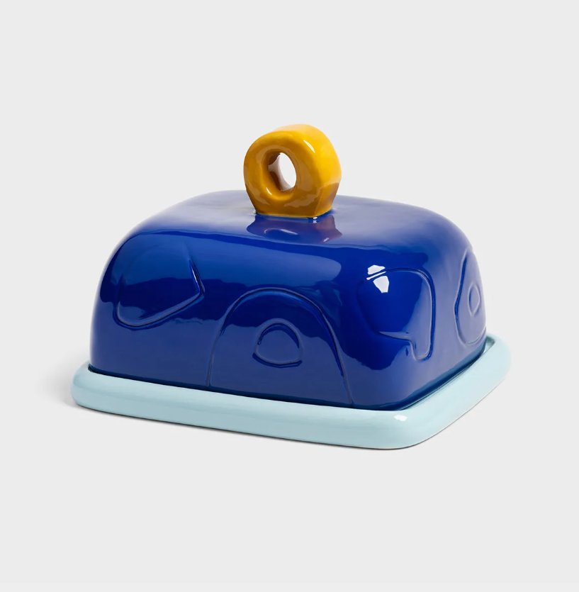 Butter Dish Sketch Blue