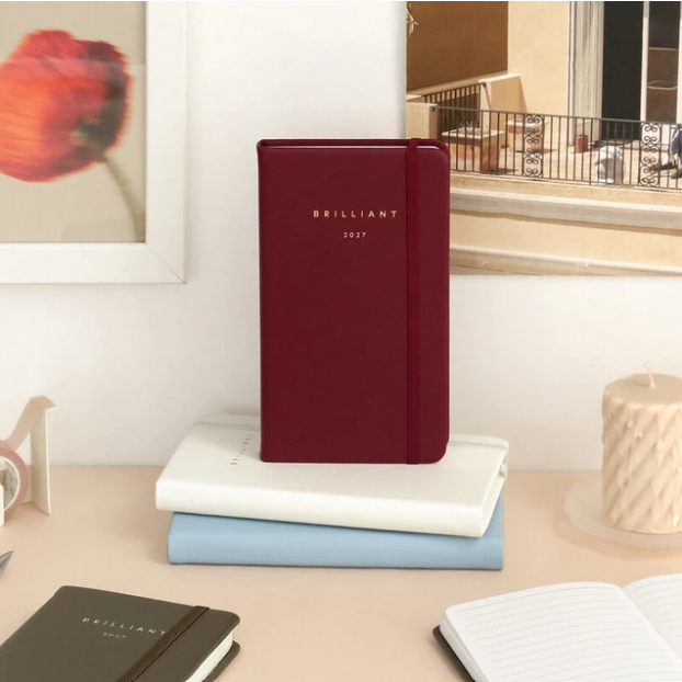 Brilliant Planner - Iconic Monthly Planner 2027 Pocket - Deep Rouge