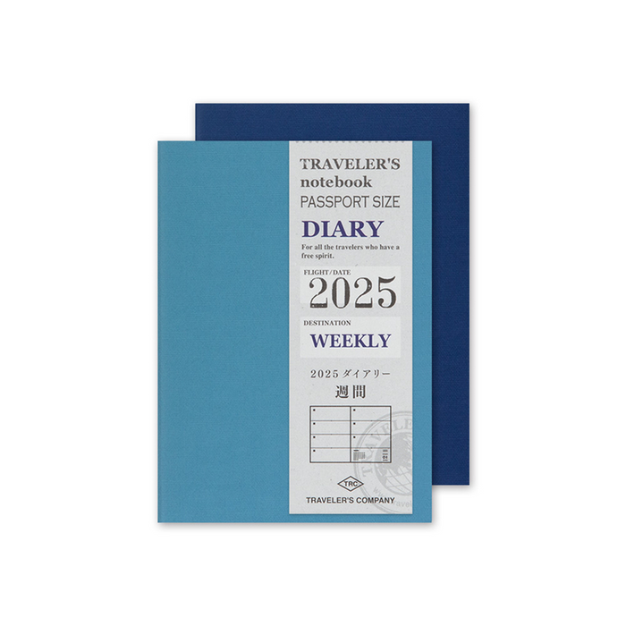 Traveler's Notebook Refill 2025 Weekly Diary Passport Size