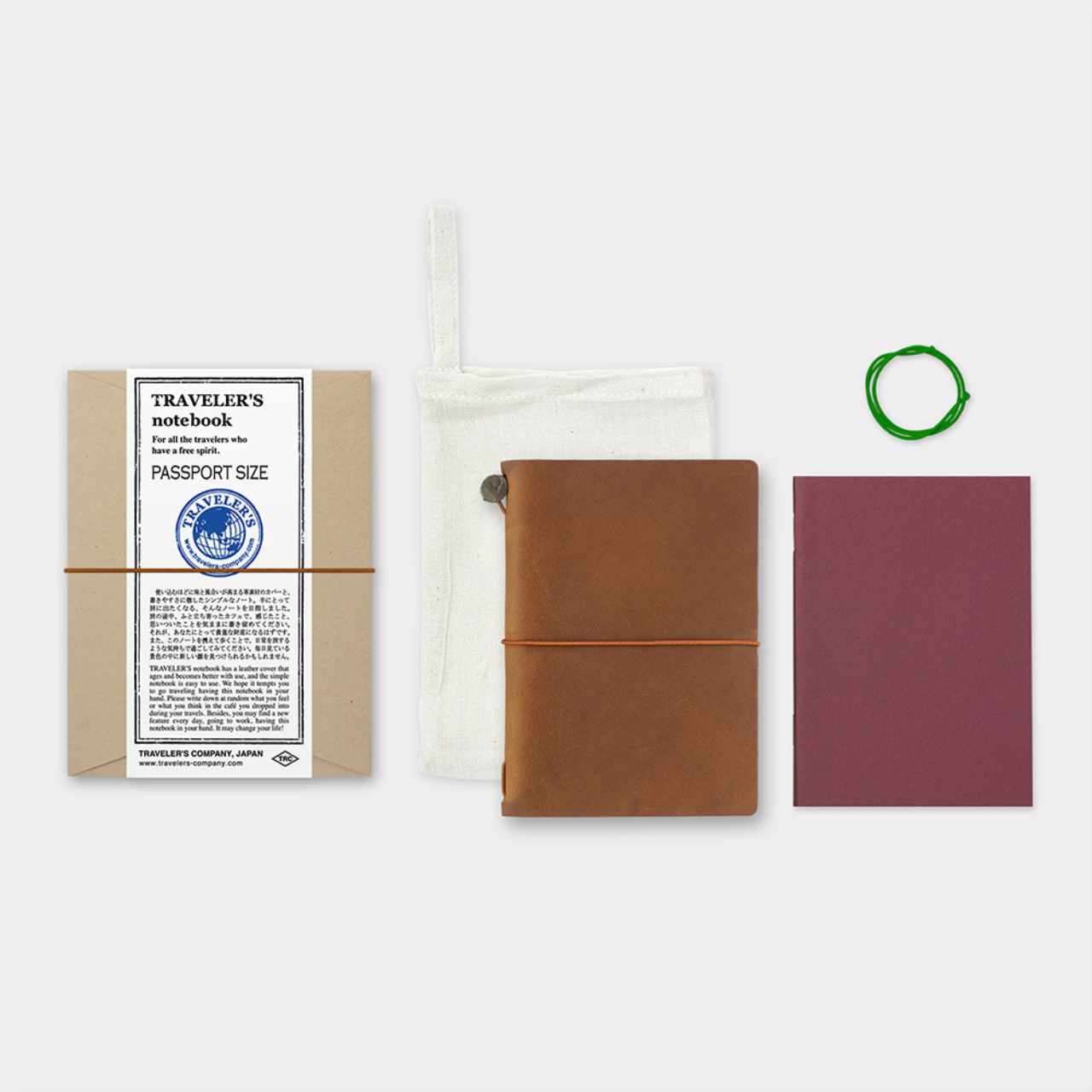 Traveler's Notebook Passport Size Starter Kit | Camel