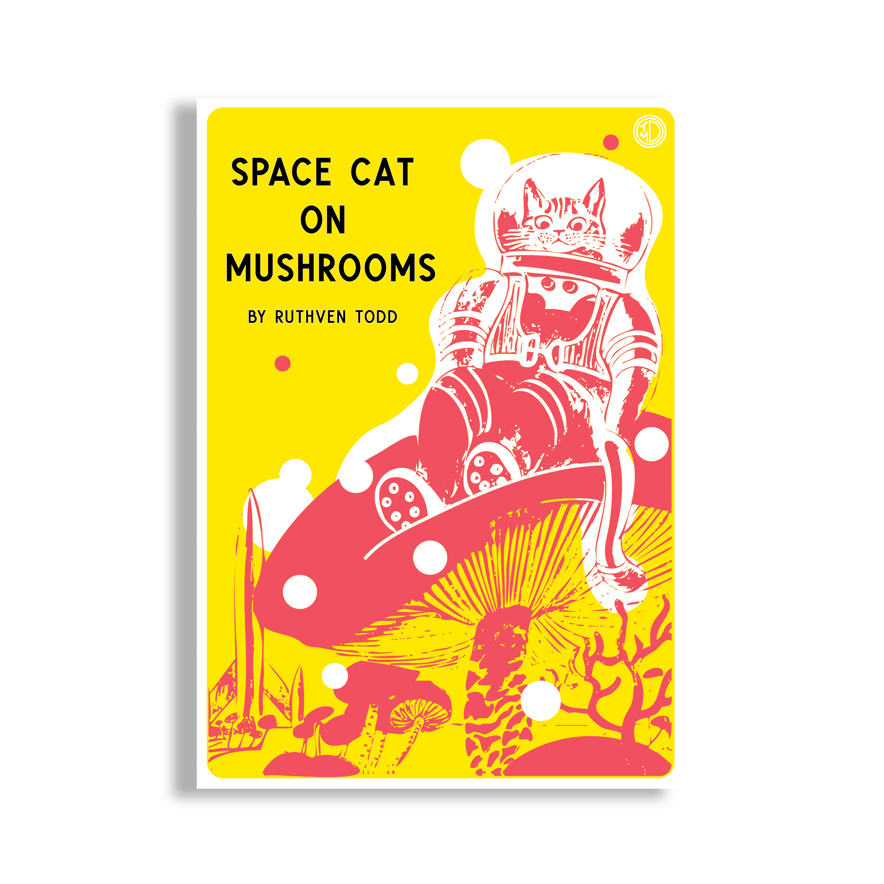 Poster A3 | Cat & mushrooms