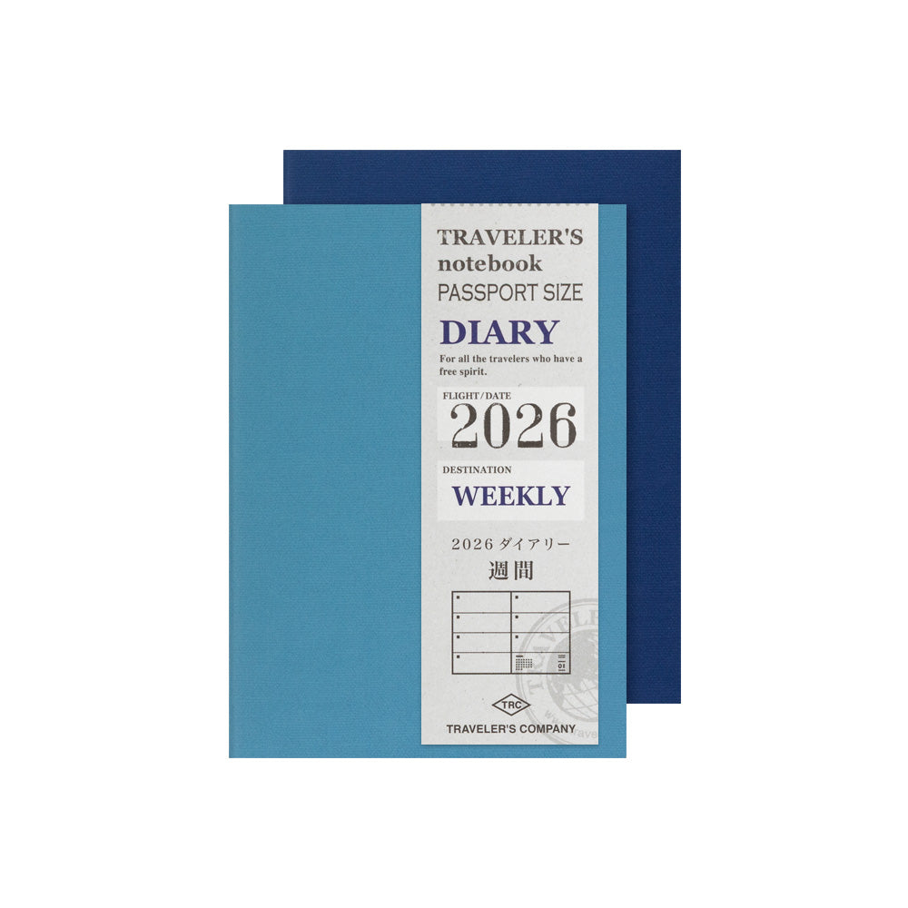 Traveler's Notebook Agenda 2026 Settimanale Passport Size BLUE