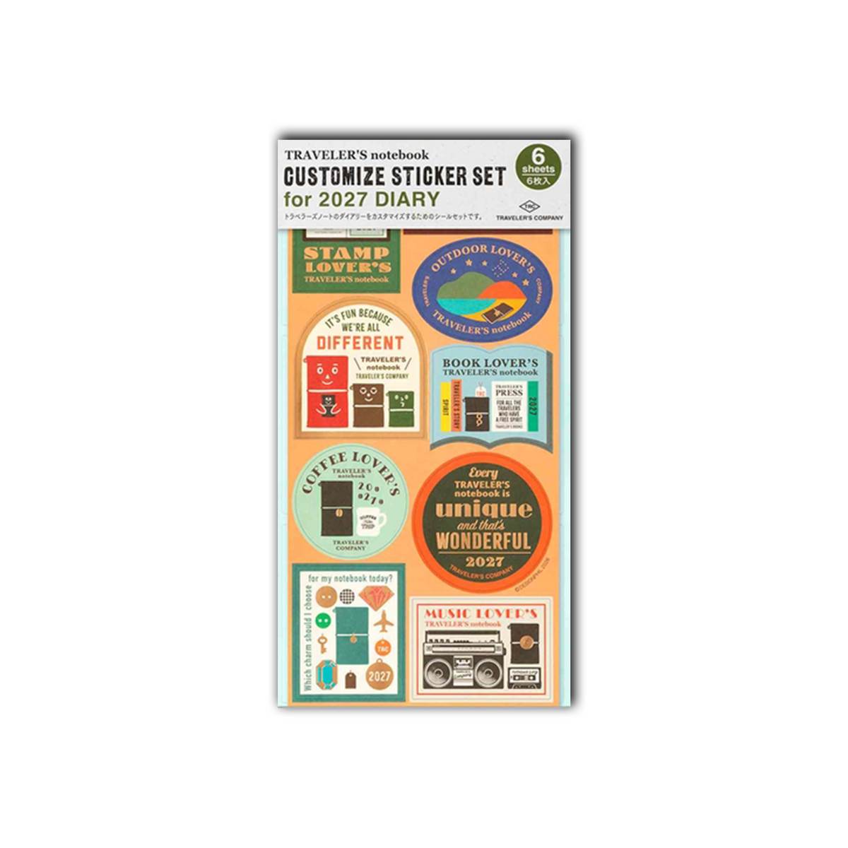 Traveler's Notebook 2027 - Planner Sticker Set