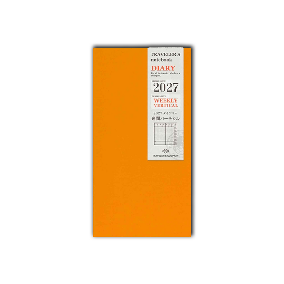 Traveler's Notebook 2027 - Weekly Vertical Dairy Refill Regular