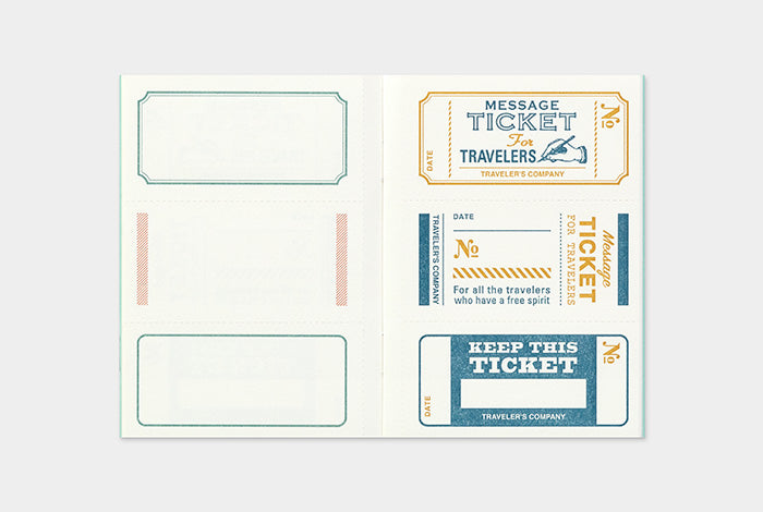 TRAVELER'S PASSPORT SIZE REFILL - Message Card