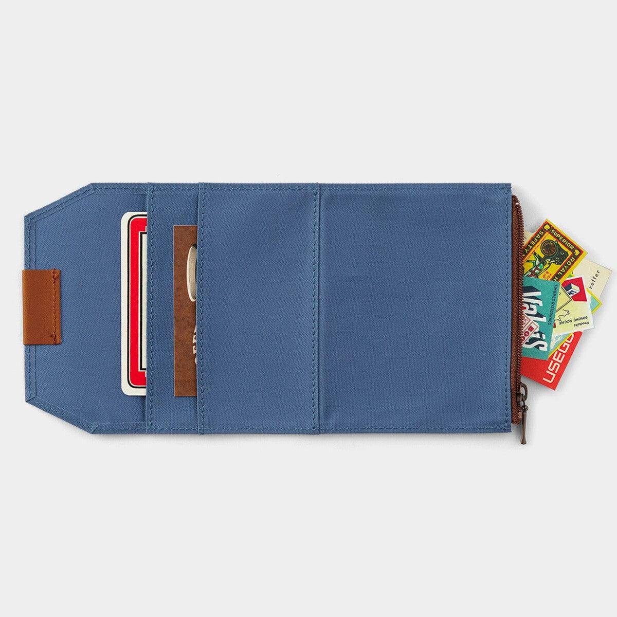 Traveler's Notebook B-Sides & Rarities Cotton Zipper Case Passport Size Blu Edizione Limitata - Todo Modo
