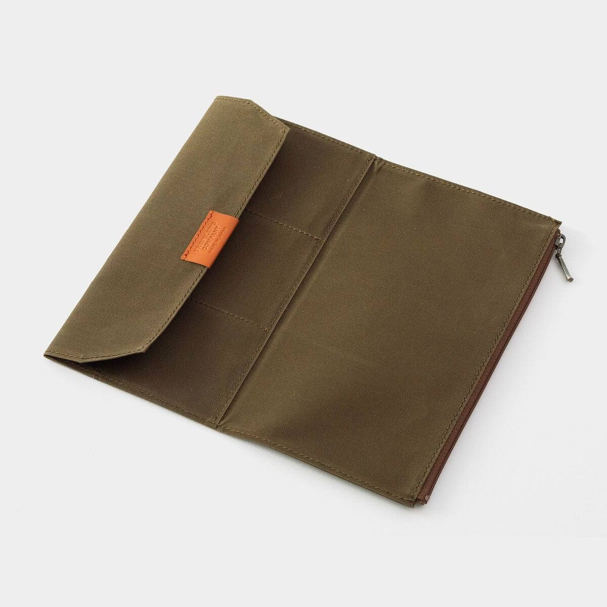 Traveler s Notebook B Sides Rarities Cotton Zipper Case Regular Size Olive